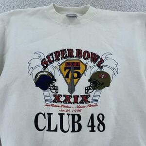 Vintage Super Bowl XXIX Small Mens Medium 49ers Chargers Club NFL 90s